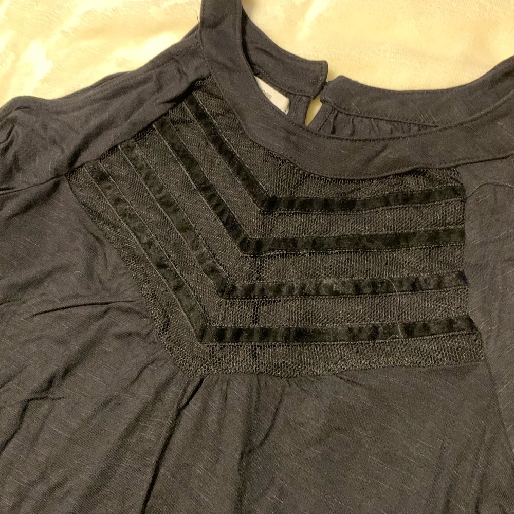Black cold shoulder top